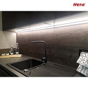 Hera LED Skab armatur LED ModuLite F, IP20, 230V HVLCS, CRi >90, 45cm, med kontakt, 8W 3000K 760lm 120, anodiseret aluminium