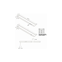 Armatur til brug under kabinettet MODULITE F-USB 900MM med afbryder, med USB tilslutning, kablet gennem IP20