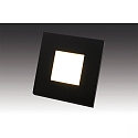 V�gindbygningslampe IP20, opal, sort, lakeret