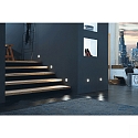 Hera wall recessed luminaire IP20, opal, black, lacquered