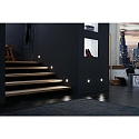 Hera LED V�g Indbygningslampe LED Wall F til Indbygnings- og hulrumsd�ser, IP20, 7.5 x 7.5cm, 230V, 1.8W 3000K 90lm, rustfrit st�l