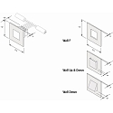 Indbygningslampe WALL I UP & DOWN up / down, med sensor, med diffuser IP20, rustfrit st�l  1,8W 90lm 3000K 120� 120� CRI 80