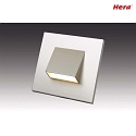 Hera Recessed wall luminaire LED Wall Down for flush-mounted / cavity wall boxes, IP20, 7.5 x 7.5cm, 230V, 1.8W 3000K 90lm, inox