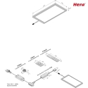 Hera flat LED Under-cabinet luminaire Dynamic LED Sky, IP20, 6W 2700-5000K 255lm 110, stainless steel optic