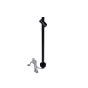 LED Mono Spot til Objektbelysning, h�jde trinl�s op til 30cm, 24V DC, Cri >90, drejeligt/ svingbar, 1.5W 3000K 38�, sort