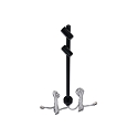 LED Duo Spot til Objektbelysning, h�jde trinl�s op til 30cm, 24V DC, CRi >90, drejeligt/ svingbar, 2x 1.5W 3000K 38�, sort