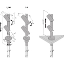 Hera LED Mono Spot til Objektbelysning, h�jde trinl�s op til 30cm, 24V DC, Cri >90, drejeligt/ svingbar, 1.5W 4000K 38�, sort