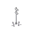 LED Duo Spot for object lighting, height stepless to 30cm, 24V DC, CRi >90, rotatable/ swivelling, 2x 3W 3000K 38�, alu