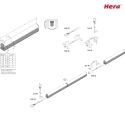 Hera LED Line luminaire LED EcoLite F, IP20, 230V, 60cm, 7W 3000K 630lm 170