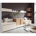 LED Indbygningslampe FAQ 58 med overfladelys, 3W, 3000K, IP20, b�rstet rustfrit st�l