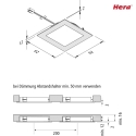 Hera LED Indbygningslampe FAQ 58 med overfladelys, 3W, 3000K, IP20, brstet rustfrit stl