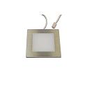 Recessed LED area light luminaire FAR 68-LED, IP44, angular, LED24 connection, CRi>90, 4000K 270lm 110�, inox