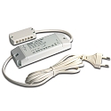 Transformer LED 24/30W d�mpbar, Netledning 200cm med Eurostik, 12-foldet distribut�r