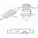 Hera outdoor recessed luminaire ECO R 68 rigid, CCT Switch, multipower, wired through IP65, black, white dimmable