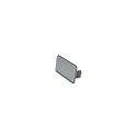 Frontd�ksel til LED d�kningsprofil 25mm, rustfrit st�l look