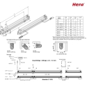 Hera Compact linear luminaire (long field) SlimLite CS, 33.5cm, 8W, with splinterguard cover (plexiglas)