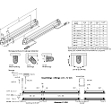 Hera Compact linear luminaire (long field) SlimLite CS HE, 89.5cm, 21W, with splinterguard cover (plexiglas)