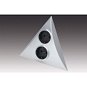 Hera M�bler Dobbelt stikkontakt LUXOR 2 ST til Overflade Hj�rnemontering, 220-240V AC, Chrom matt