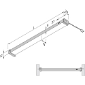 Hera Armatur til brug under kabinettet IP20, aluminium, opal 2