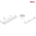Hera Flad LED Skab armatur LED Top-Stick FK med homogent over Fladelys, IP20, CRi> 95, LED-24 forbindelse, 45cm, 8W 3000K