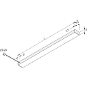Hera Flat LED Under-cabinet luminaire LED Top-Stick FMK with indirect share, IP20, CRi> 95, LED 24 connection, 45cm, 8.0W 4000K