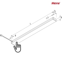 Hera Flat LED under-cabinet luminaire LED Top-Stick FMT with touch dimmer, IP20, CRi> 95, LED24 connection, 45cm, 7.1W 3000K