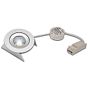 LED Recessed spot SR 68-LED, Set (incl. transformer), IP44, 230/350/700mA, CRi >90, dimmable, 7.5W 4000K 800lm 30�, chrome matt