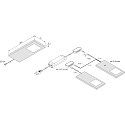 Hera LED Under-cabinet luminaire LED Slim-Pad F, IP20, homogeneous surface light, with LED 24-connection, 5W 4000K