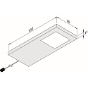 Hera Flat LED Under-cabinet luminaire Dynamic LED Slim-Pad F, 24V-LED Dynamic, 5W 2700-5000K 285lm 110�, white