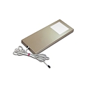 Flat LED Under-cabinet luminaire Dynamic LED Slim-Pad F, 24V-LED Dynamic, 5W 2700-5000K 285lm 110�, stainless steel optic