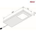 Hera Flad LED Skab armatur Dynamic LED Slim-Pad F, 24V-LED Dynamic, 5W 2700-5000K 285lm 110, rustfrit stl look