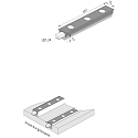 Hera LED Skinne LED-2-Link PIXEL, 3 linser, til LED-2-Link-profiler, med LED-24 forbindelse, CRi >95, 3x 1.2W 3000K 57lm 35�, Alu