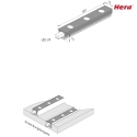 Hera LED Strip LED 2-Link PIXEL, 3 lenses, for LED 2-Link Profile, with LED 24 connection, CRi >95, 3x 1.2W 4000K 57lm 35, alu