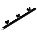 Drejeligt og svingbar LED-2-Link SPOT, 3-flammer, til LED-2-Link-profiler, 30cm, CRi >90, 3x 1.5W 3000K 80lm 38�, sort