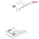 Hera LED Surface light bar LED 2-Link FLOOD, 60cm, for LED 2-Link-Profile, CRi >95, 10.4W 3000K 600lm 120, alu anodised
