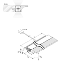 Hera Recessed LED furniture luminaire Up+Down, for 16mm woodboards, IP20, LED24 connection, dimmable, 56.2cm, 8.8W 3000K 580lm