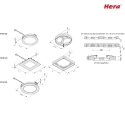 Hera Set of 5 LED Recessed luminaire FQ 68-LED, square, incl. LED transformer LED 24 / 30W, 4W 3000K, stainless steel optic
