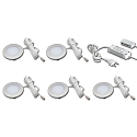 S�t af 5 FR 55-LED 3W 3000K, rustfrit st�l look + LED Transformer LED-24 / 30W