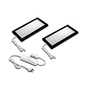 S�t af 2 LED Skab armatur LED Sky 6W + LED Transformer LED-24 / 30W, 3000K, sort
