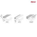 Hera Set of 10 LED Glass edge profile 195cm, one-sided / double-sided for glass panes with thickness 0.3-1.3cm