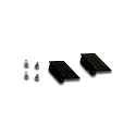 S�t af 2 Endekappe til LED Indfr�set profil, 24mm, med fastg�relsesskruer, sort