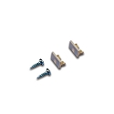 S�t af 2 Endekappe til LED Overflade profil, 15/8mm, med fastg�relsesskruer, anodiseret aluminium