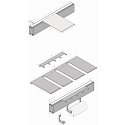 Hera holder INTERO-LINE - SLICED GLASS HOLDER  3-fold, mechanical, removable, stainless steel brushed