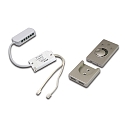 24V D�mpningscontroller Radio 80W med 12-foldet distribut�r inkl. Overflade-Radio fjernbetjening, rustfrit st�l look
