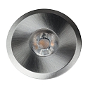 HEITRONIC LED Indbygningsspot AUSTIN, b�rstet aluminium, 6W, varm hvid, rund