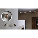 HEITRONIC LED Indbygningsspot AUSTIN, b�rstet aluminium, 6W, varm hvid, rund
