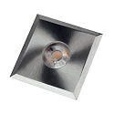 HEITRONIC LED Indbygningsspot AUSTIN, b�rstet Aluminium, 6W, varm hvid, firkantet