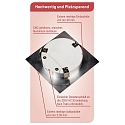 HEITRONIC LED Indbygningsspot AUSTIN, b�rstet Aluminium, 6W, varm hvid, firkantet