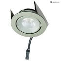 HEITRONIC LED Recessed spot SR68, 4,8W, 35, 3000K, 319lm, IP44, chrome matt