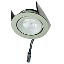 HEITRONIC LED Indbygningsspot SR68, 4,8W, 35�, 3000K, 319lm, IP44, chrom mat